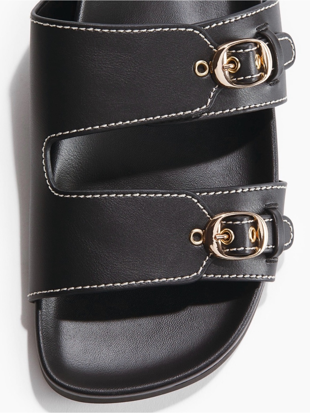 H&M Black Double-Strap Buckle Sandals - Picture 4 of 6